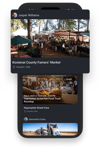 Cards showing various travel photos